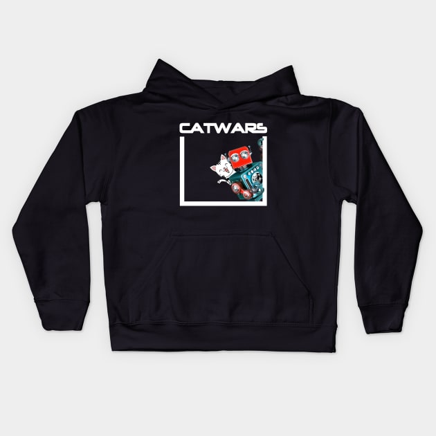 Cat Wars Kids Hoodie by Traditional-pct